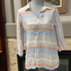 Casual blouse CYNTHIA ROWLEY 100% linen size S